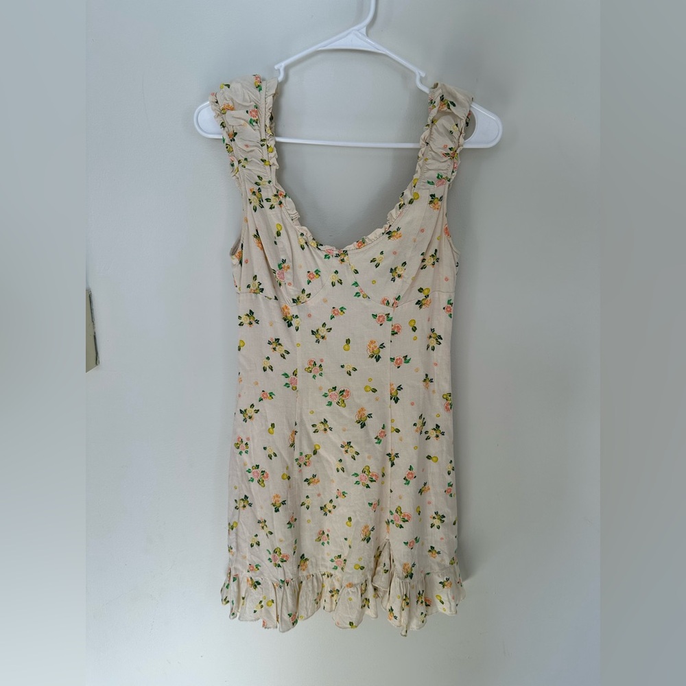 Free People Like a Lady lemon print dress xs - Picture 3 of 6